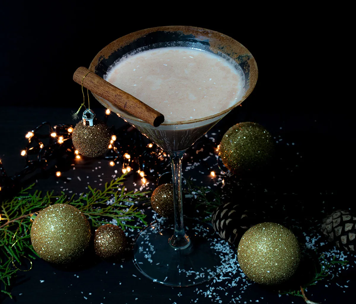 Eggnog Martini cocktail