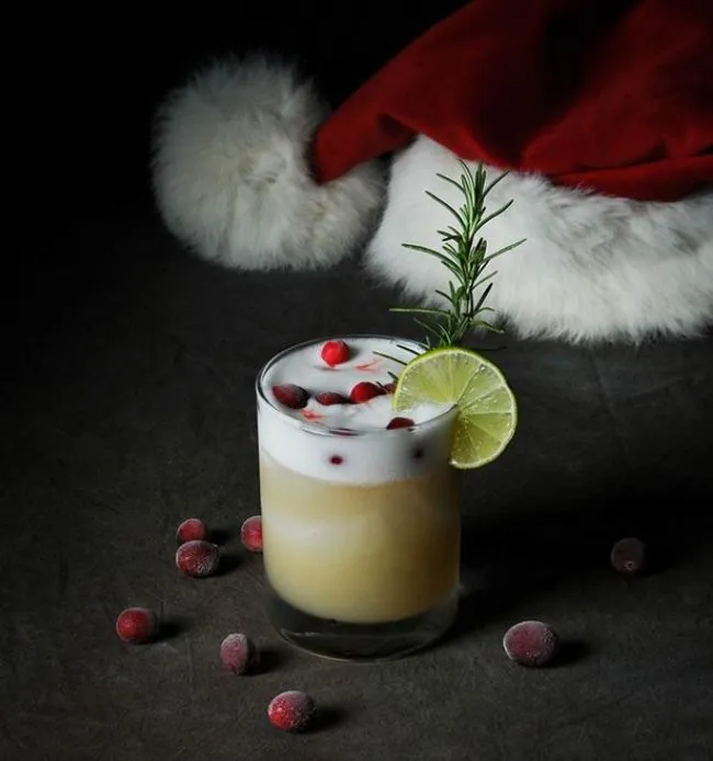 White Christmas Tequila Sour